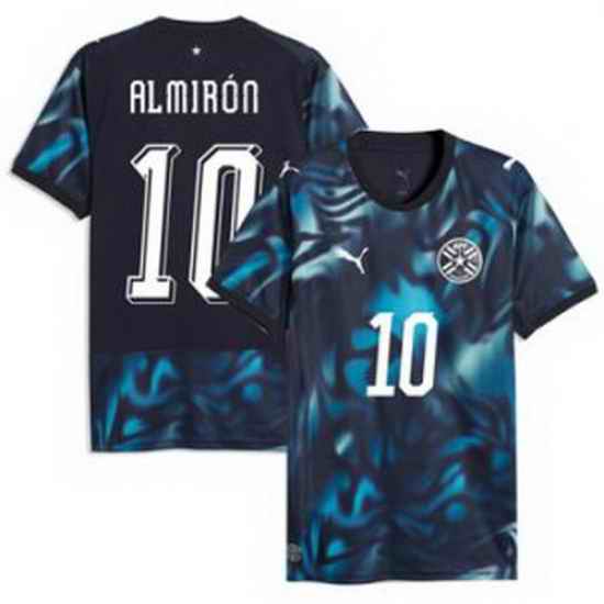 Men 10 Paraguay Miguel Almiron Replica Away Jersey 2026429 2